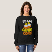 Team Candy Corn Lazy Halloween Kostüm Sweatshirt (Vorne ganz)