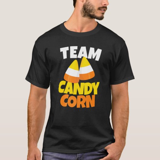 Team Candy Corn Lazy Halloween Kostüm T-Shirt (Vorderseite)