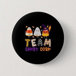 Team Candy Mais Halloween Funny mit Hexenboo Mum Button