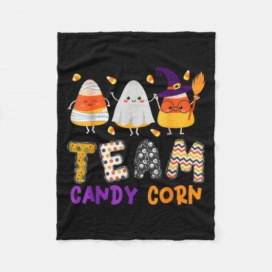 Team Candy Mais Halloween Funny mit Hexenboo Mum Fleecedecke (Vorderseite)