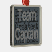 Team Captain Extraordinaire Silbernes Ornament (Rechts)