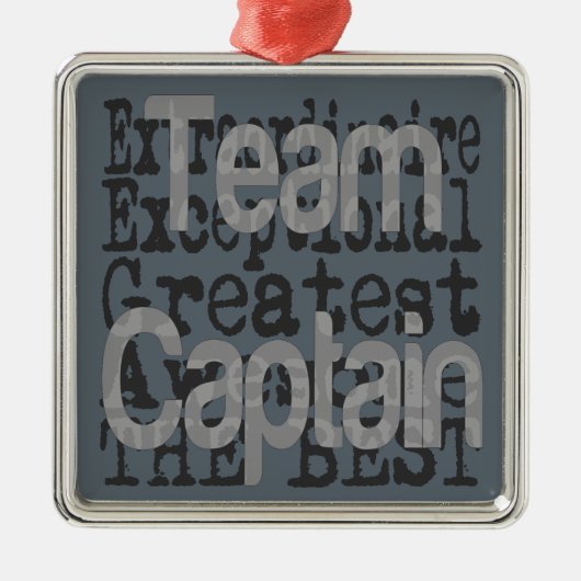 Team Captain Extraordinaire Silbernes Ornament (Vorne)
