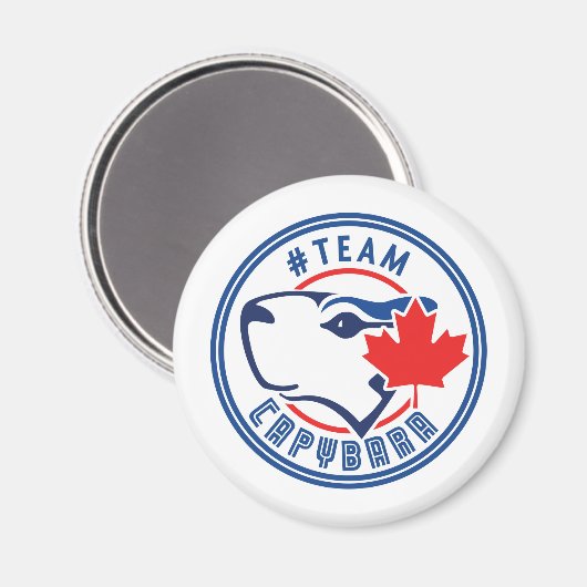 Team Capybara Magnet (Vorderseite/Rückseite)