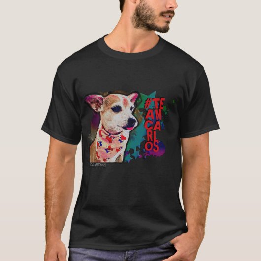 Team Carlos Chihuahua Retro Design T-Shirt (Vorderseite)