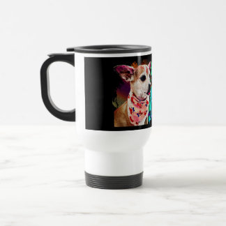 Team Carlos Chihuahua Retro Design Travel Mug Reisebecher