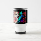 Team Carlos Chihuahua Retro Design Travel Mug Reisebecher (Mittel)