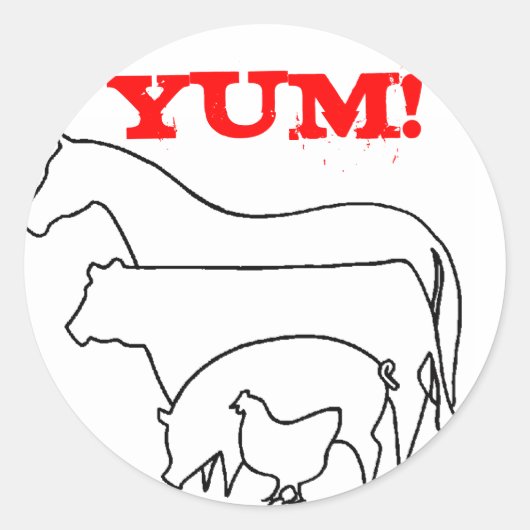 Team Carnivore Runder Aufkleber (Vorderseite)