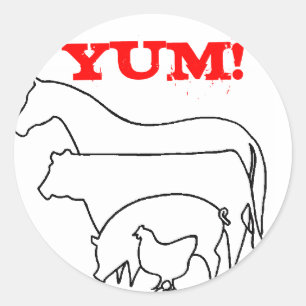 Team Carnivore Runder Aufkleber