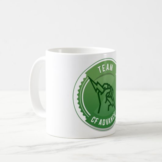 Team CF Fortschritts-Kaffee-Tasse Kaffeetasse (Vorderseite Links)