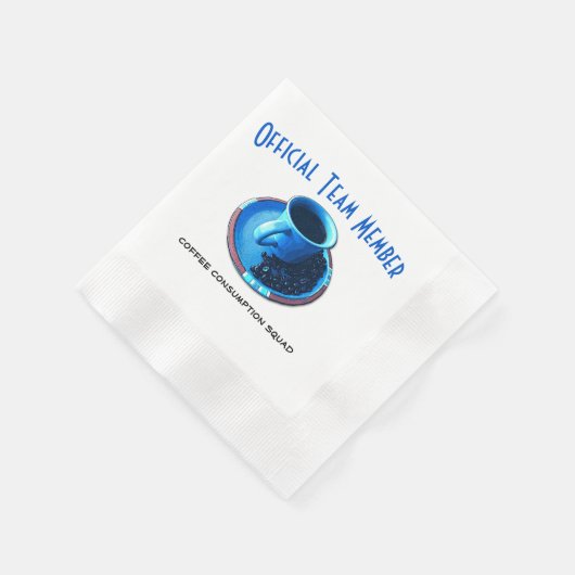 Team Coffee Offiziell Drink Squad Custom Serviette (Ecke)