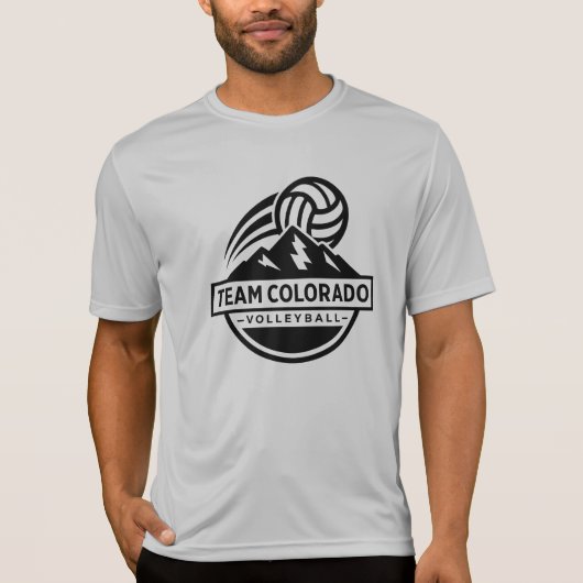 Team Colorado Volleyball - 100% Poly/Moister Wick T-Shirt (Vorderseite)