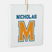 Team Colors Monogram Name Keramikornament (Rechts)