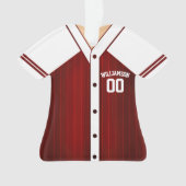 Team Colors Personalisiert Baseball Jersey Ornament (Vorderseite)