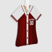 Team Colors Personalisiert Baseball Jersey Ornament (Vorderseite)