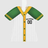 Team Colors Personalisiert Baseball Jersey Ornament (Vorderseite)