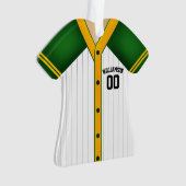 Team Colors Personalisiert Baseball Jersey Ornament (Vorderseite)