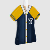 Team Colors Personalisiert Baseball Jersey Ornament (Vorderseite)