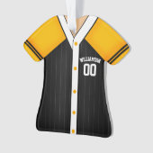 Team Colors Personalisiert Baseball Jersey Ornament (Vorderseite)