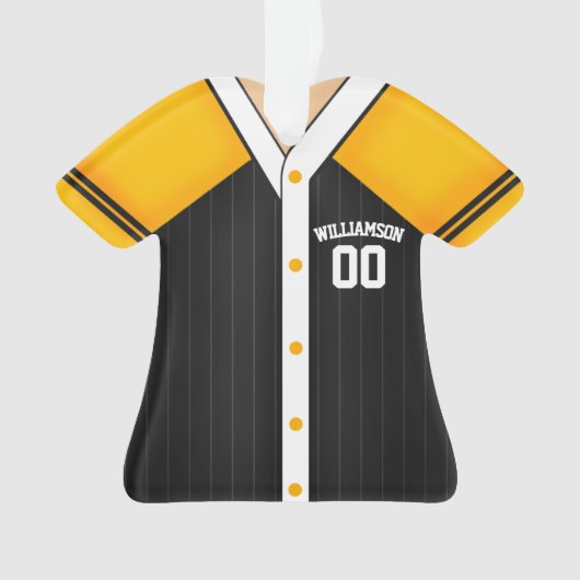 Team Colors Personalisiert Baseball Jersey Ornament (Vorderseite)
