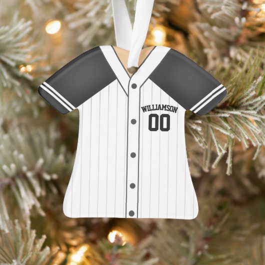Team Colors Personalisiert Baseball Jersey Ornament (Baum)