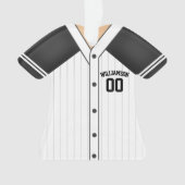 Team Colors Personalisiert Baseball Jersey Ornament (Vorderseite)