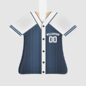 Team Colors Personalisiert Baseball Jersey Ornament (Rückseite)