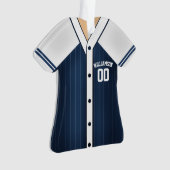 Team Colors Personalisiert Baseball Jersey Ornament (Vorderseite)