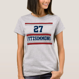 Team Colors Spirit Wear Red White Blue T-Shirt