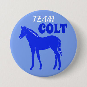 "Team-Colt-" blaues Geschlecht decken auf Button