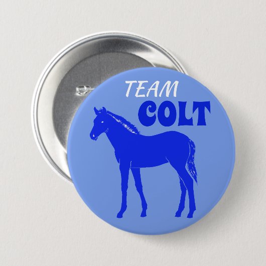 "Team Colt" Blue Gender Reveve Button (Vorne & Hinten)