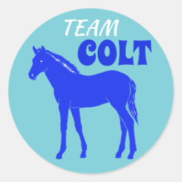 "Team-Colt"-Colt-Genderdarstellung Runder Aufkleber
