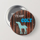 "Team Colt" - Rosa-Genderdarstellung Button (Vorne & Hinten)