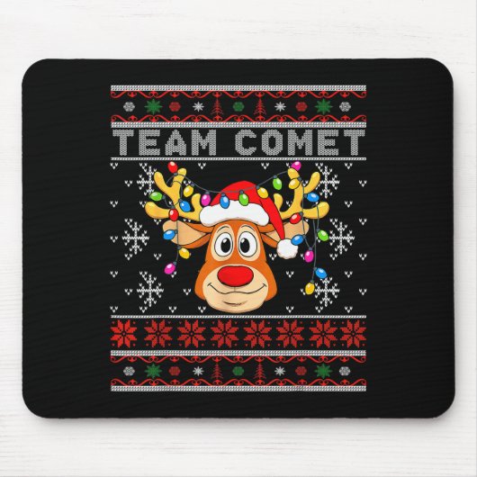 Team Comet Funny Cute Christmas For Kids Adults Mousepad (Vorne)