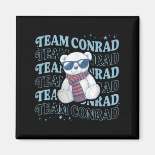Team Conrad Name Minzbär für Männer Frauen Kinder Magnet