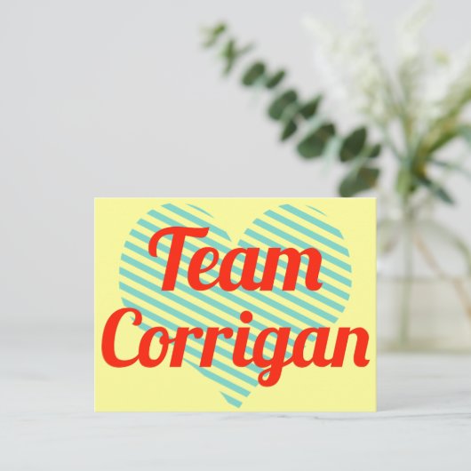 Team Corrigan Postkarte (Stehend Vorderseite)