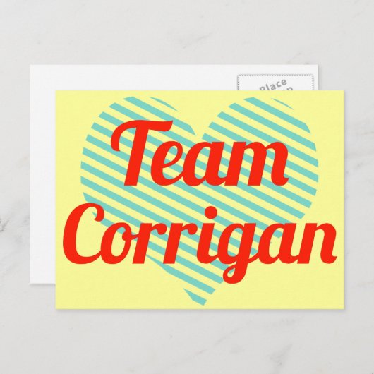 Team Corrigan Postkarte (Vorne/Hinten)