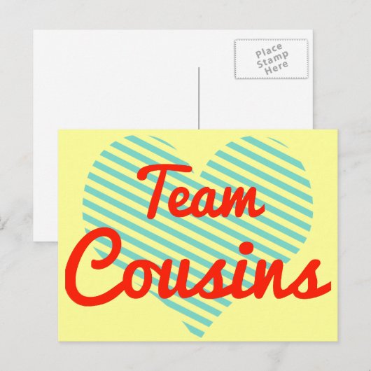Team-Cousin Postkarte (Vorne/Hinten)
