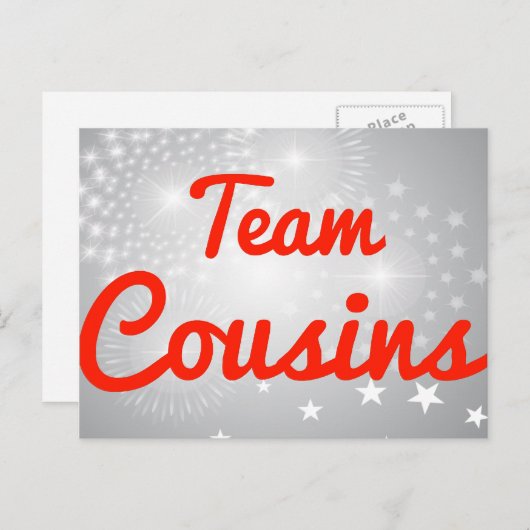 Team-Cousin Postkarte (Vorne/Hinten)