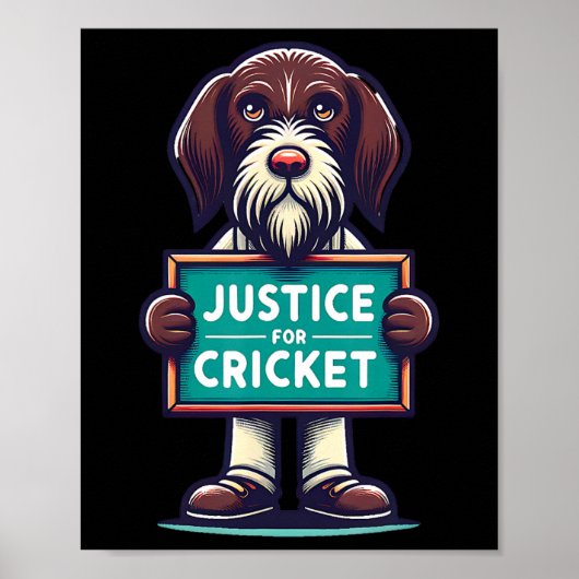 Team Cricket Hunting Squad Funny Retro Poster (Vorne)