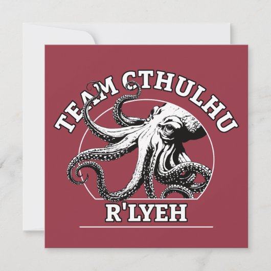 Team Cthulhu R'lyeh Lovecraft Einladung (Vorderseite)