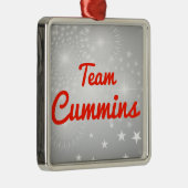 Team Cummins Silbernes Ornament (Rechts)