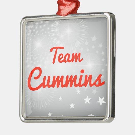 Team Cummins Silbernes Ornament (Links)