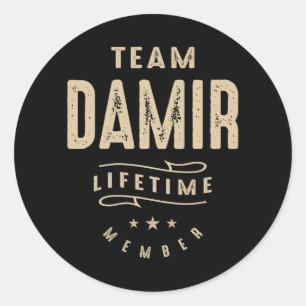 Team Damir Lifetime-Mitglied Runder Aufkleber