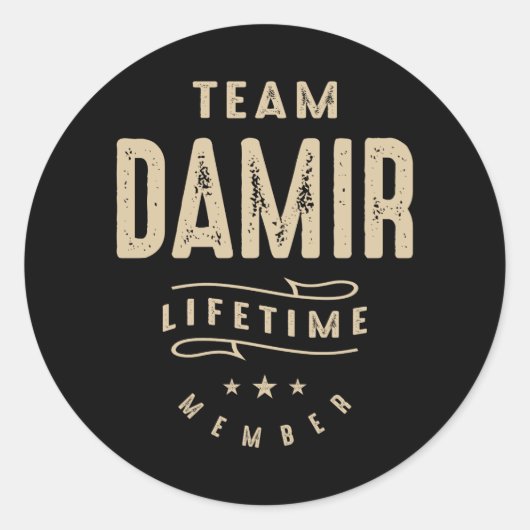 Team Damir Lifetime-Mitglied Runder Aufkleber (Vorderseite)