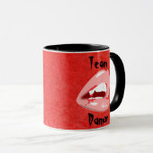 Team Damon Vampire Lips Kaffeepause Tasse (VorderseiteRechts)