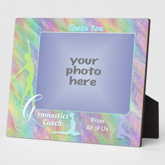 Team Danke für den Gymnastiktrainer Fotoplatte (Seite)