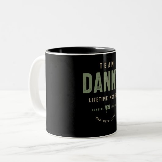 Team Danny Lifetime Personalisiert Name Zweifarbige Tasse (Vorderseite Links)