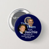 Team Daschle Knopf Button (Vorne & Hinten)