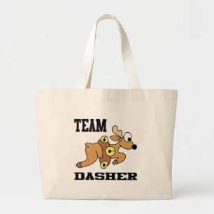 Team Dasher Rentiere Jumbo Stoffbeutel