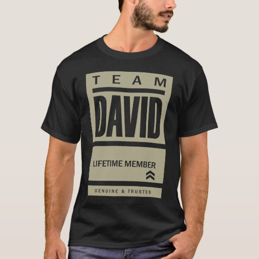 Team David Lifetime Mitglied T-Shirt (Vorderseite)
